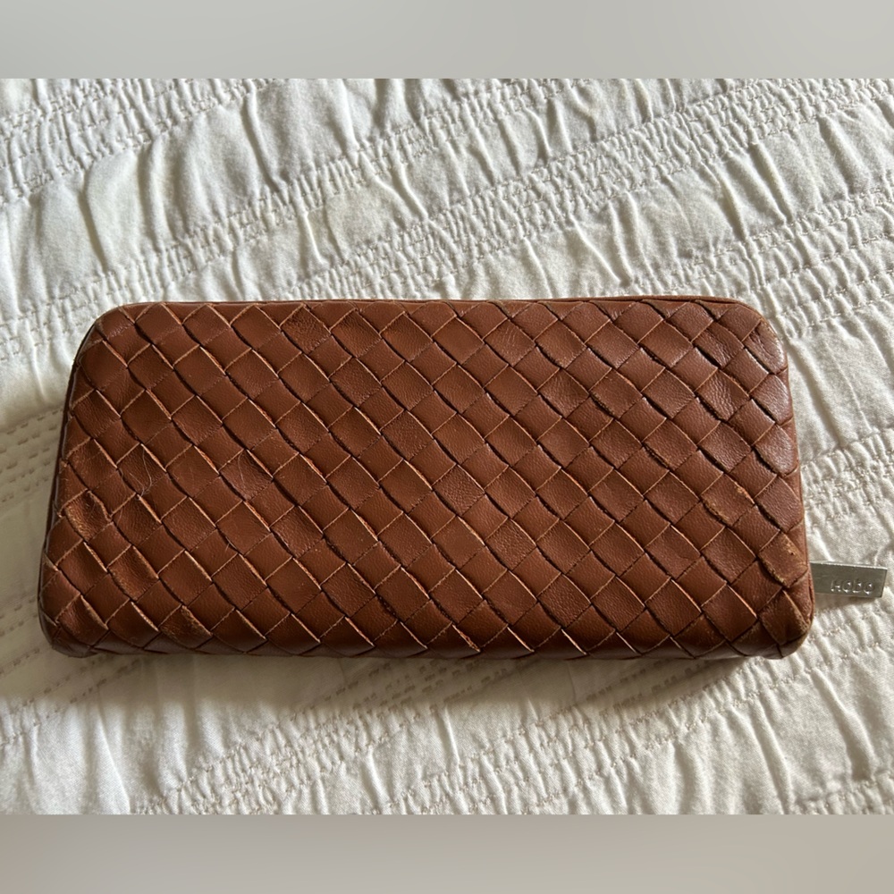 HOBO Brown Woven Wallet